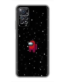 Чехол для Xiaomi Redmi Note 11 Pro с картинкой «Красный Among Us»
