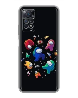 Чехол для Xiaomi Redmi Note 11 Pro с картинкой «Among Us космос»
