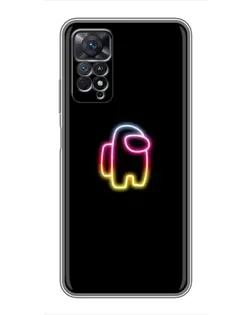 Чехол для Xiaomi Redmi Note 11 Pro с картинкой «Among Us градиент»