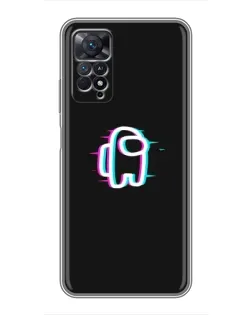 Чехол для Xiaomi Redmi Note 11 Pro с картинкой «Among Us неон»
