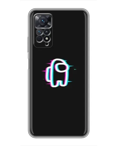 Чехол для Xiaomi Redmi Note 11 Pro с картинкой «Among Us неон»