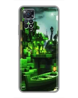 Чехол для Xiaomi Redmi Note 11 Pro с картинкой «Minecraft лесной пейзаж»