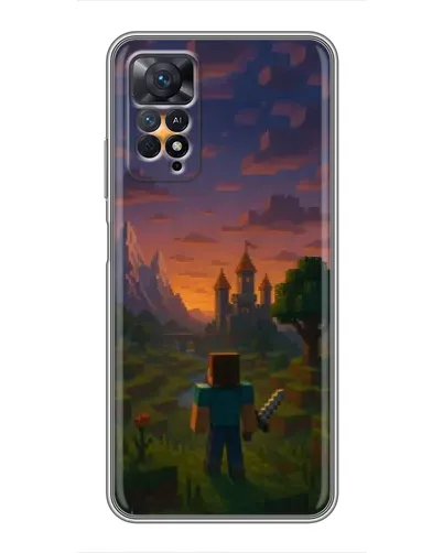 Чехол для Xiaomi Redmi Note 11 Pro с картинкой «Стив у башни» Чехол для Xiaomi Redmi Note 11 Pro с картинкой «Стив у башни»