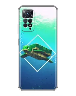 Чохол для Xiaomi Redmi Note 11 Pro з картинкою «Черепаха Minecraft»