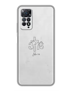 Чехол для Xiaomi Redmi Note 11 Pro с картинкой «Иоанна 3:16 Крест» Чехол для Xiaomi Redmi Note 11 Pro с картинкой «Иоанна 3:16 Крест»