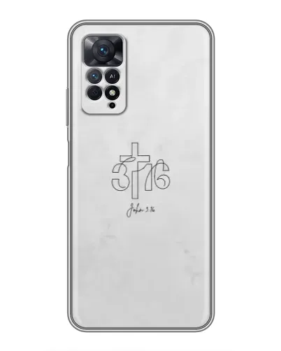 Чехол для Xiaomi Redmi Note 11 Pro с картинкой «Иоанна 3:16 Крест»
