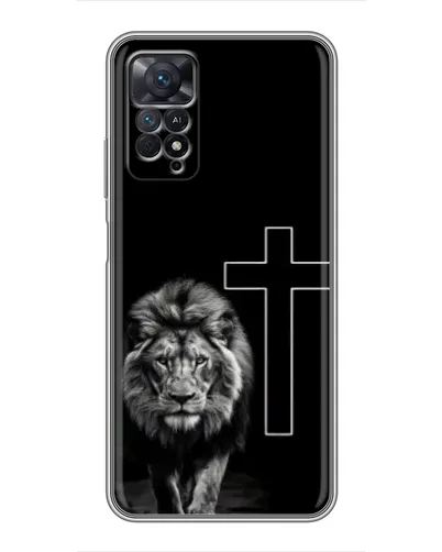Чехол для Xiaomi Redmi Note 11 Pro с картинкой «Лев и Крест»