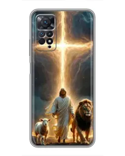 Чехол для Xiaomi Redmi Note 11 Pro с картинкой «Лев Иуды и Свет» Чехол для Xiaomi Redmi Note 11 Pro с картинкой «Лев Иуды и Свет»