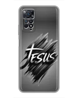 Чехол для Xiaomi Redmi Note 11 Pro с картинкой «Надпись Jesus Graffiti»