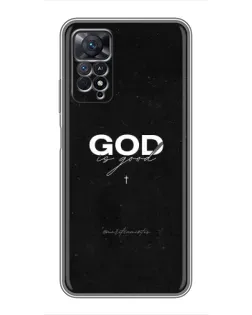 Чехол для Xiaomi Redmi Note 11 Pro с картинкой «GOD — Бог над всем»