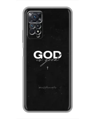 Чехол для Xiaomi Redmi Note 11 Pro с картинкой «GOD — Бог над всем»