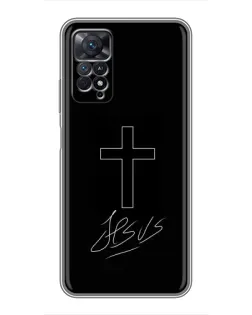 Чохол для Xiaomi Redmi Note 11 Pro з картинкою «Графічний хрест Jesus» Чохол для Xiaomi Redmi Note 11 Pro з картинкою «Графічний хрест Jesus»