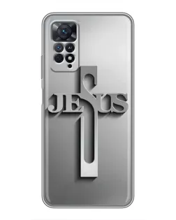 Чохол для Xiaomi Redmi Note 11 Pro з картинкою «Металевий хрест Jesus» Чохол для Xiaomi Redmi Note 11 Pro з картинкою «Металевий хрест Jesus»