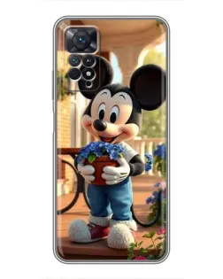 Чехол для Xiaomi Redmi Note 11 Pro с картинкой «Микки садовод»
