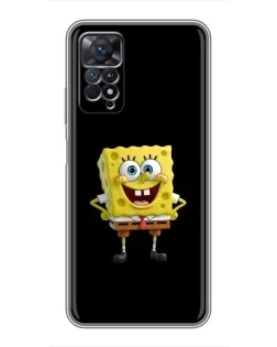 Чехол для Xiaomi Redmi Note 11 Pro с картинкой «Классический Губка Боб»