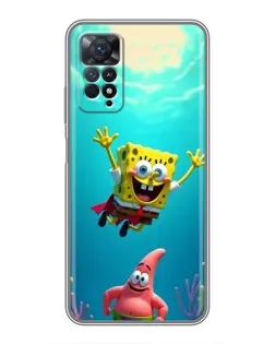 Чохол для Xiaomi Redmi Note 11 Pro з картинкою «Спанч Боб під водою»