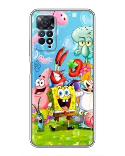 Чохол для Xiaomi Redmi Note 11 Pro з картинкою «Губка Боб та друзі»