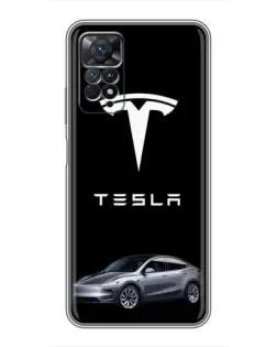 Чехол для Xiaomi Redmi Note 11 Pro с картинкой «Tesla Model Y»