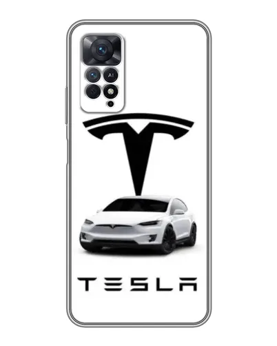 Чехол для Xiaomi Redmi Note 11 Pro с картинкой «Tesla White Style»