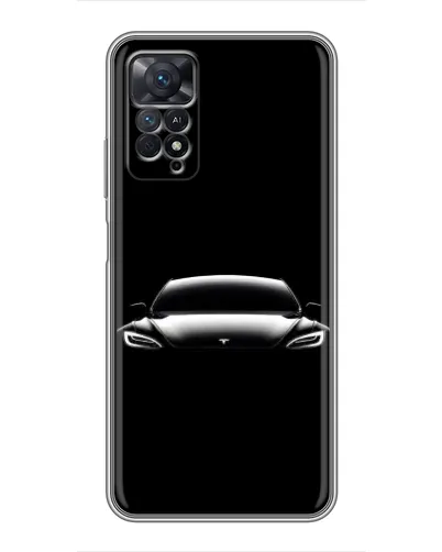 Чехол для Xiaomi Redmi Note 11 Pro с картинкой «Фары Tesla Night»