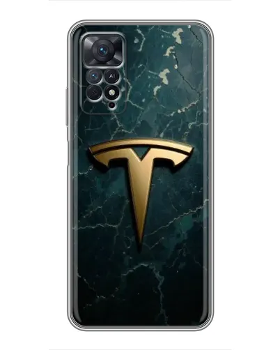 Чехол для Xiaomi Redmi Note 11 Pro с картинкой «Мраморная Tesla Gold»