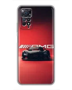 Чехол для Xiaomi Redmi Note 11 Pro с картинкой «Mercedes AMG — красная линия»