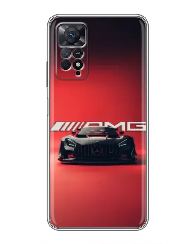 Чехол для Xiaomi Redmi Note 11 Pro с картинкой «Mercedes AMG — красная линия»