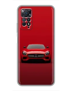 Чехол для Xiaomi Redmi Note 11 Pro с картинкой «Красный Mercedes AMG»