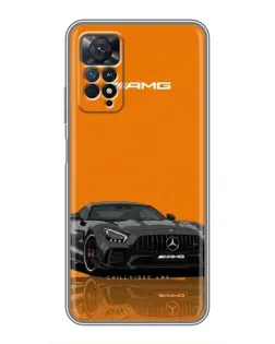 Чехол для Xiaomi Redmi Note 11 Pro с картинкой «Оранжевый Mercedes AMG»