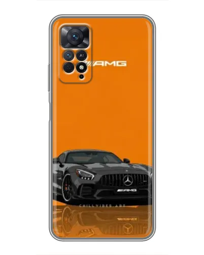 Чехол для Xiaomi Redmi Note 11 Pro с картинкой «Оранжевый Mercedes AMG»