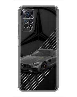 Чехол для Xiaomi Redmi Note 11 Pro с картинкой «Mercedes AMG — графика»