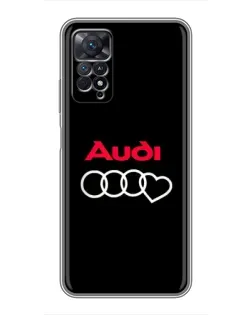 Чехол для Xiaomi Redmi Note 11 Pro с картинкой «Логотип Audi Heart»