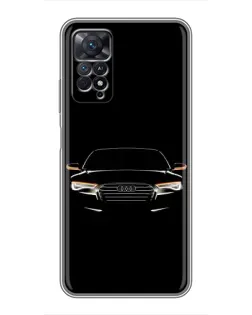 Чехол для Xiaomi Redmi Note 11 Pro с картинкой «Audi — ночной контур»