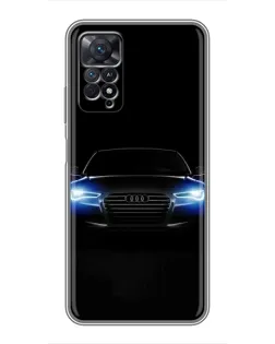 Чехол для Xiaomi Redmi Note 11 Pro с картинкой «Audi в неоне»