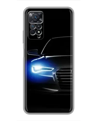 Чехол для Xiaomi Redmi Note 11 Pro с картинкой «Неоновый взгляд Audi»