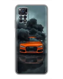 Чехол для Xiaomi Redmi Note 11 Pro с картинкой «Audi в облаках дыма»