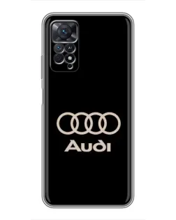 Чехол для Xiaomi Redmi Note 11 Pro с картинкой «Audi — золотой логотип»
