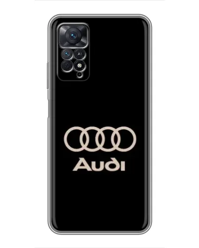 Чехол для Xiaomi Redmi Note 11 Pro с картинкой «Audi — золотой логотип»