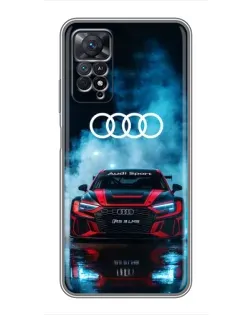 Чехол для Xiaomi Redmi Note 11 Pro с картинкой «Audi Sport — неон»