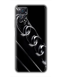 Чехол для Xiaomi Redmi Note 11 Pro с картинкой «Audi — абстрактные кольца»