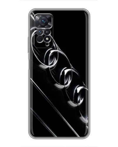 Чехол для Xiaomi Redmi Note 11 Pro с картинкой «Audi — абстрактные кольца»