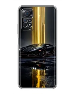 Чехол для Xiaomi Redmi Note 11 Pro с картинкой «Ночной Lamborghini драйв»