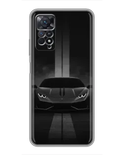 Чехол для Xiaomi Redmi Note 11 Pro с картинкой «Lamborghini симметрия дорог»