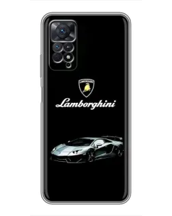 Чехол для Xiaomi Redmi Note 11 Pro с картинкой «Логотип Lamborghini классика»
