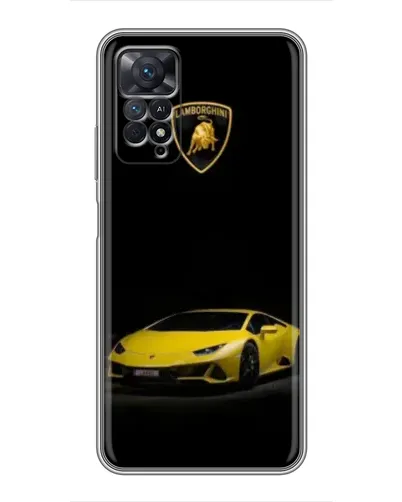 Чехол для Xiaomi Redmi Note 11 Pro с картинкой «Lamborghini желтый акцент»