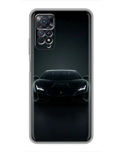 Чехол для Xiaomi Redmi Note 11 Pro с картинкой «Черный Lamborghini Aventador»