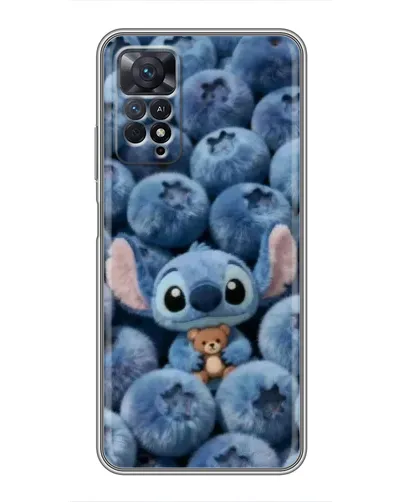 Чехол для Xiaomi Redmi Note 11 Pro с картинкой «Стич и голубика»