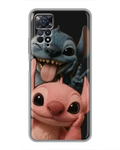 Чехол для Xiaomi Redmi Note 11 Pro с картинкой «Стич и Ангел»