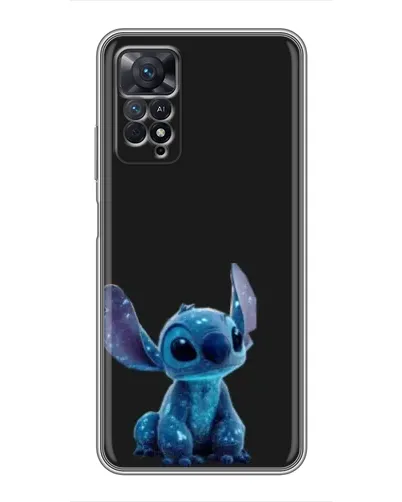 Чехол для Xiaomi Redmi Note 11 Pro с картинкой «Стич на черном»