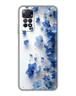 Чохол для Xiaomi Redmi Note 11 Pro з картинкою «Блакитний квітковий каскад» Чохол для Xiaomi Redmi Note 11 Pro з картинкою «Блакитний квітковий каскад»